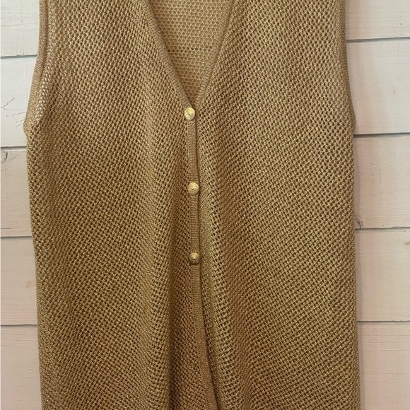 Koret Brushed Gold  Knit Vest with Gold Accents - Picture 8 of 16